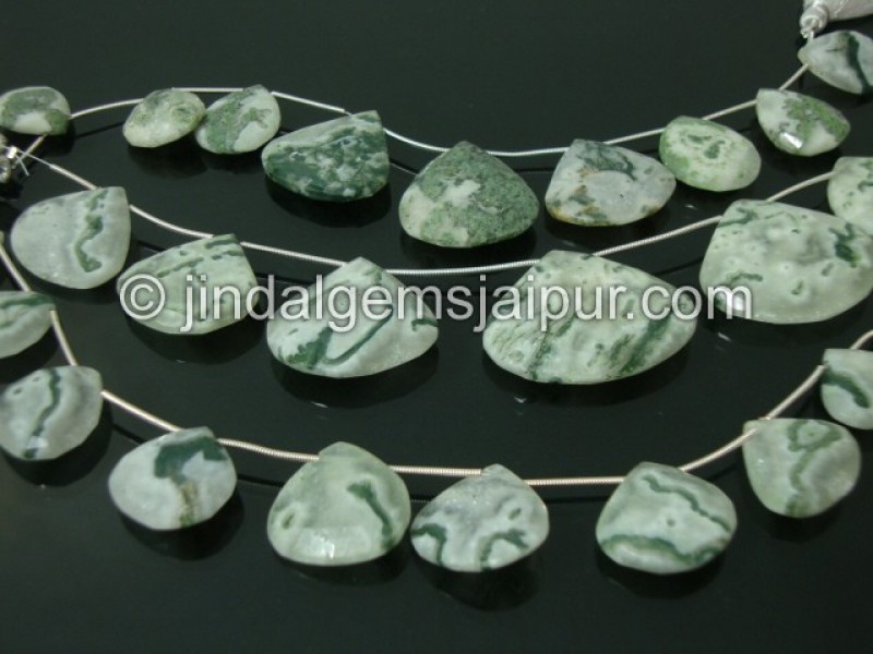 Greenish Solar Quartz Faceted Heart Shape Beads